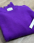 Caslon 100% Cashmere Purple Crew Neck Pullover Sweater
