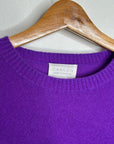 Caslon 100% Cashmere Purple Crew Neck Pullover Sweater