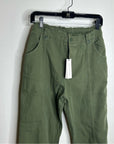 Unsubscribed 100% Cotton Green Tapered Utility Style Pant