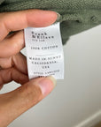 Frank & Eileen 100% Cotton Triple Terry Patrick Popover Sweatshirt Top Green