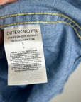 Outerknown 100% Organic Cotton Denim Pearl Snap Button Down Long Shirt