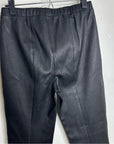 St. John 100% Leather Black Legging Pant