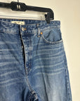 Madewell 100% Cotton Denim The Darted Barrel Leg Jean Medium Wash