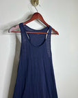 Eileen Fisher Hemp Organic Cotton Lightweight Racerback Navy Blue Midi Dress