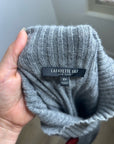 Lafayette 148 100% Cashmere Gray Ribbed Turtleneck Knit Rib Sweater Tank Top