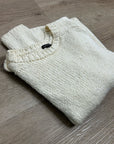 Eileen Fisher 100% Organic Cotton Cream Chunky Knit Oversized Sweater