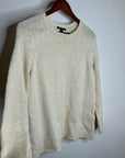 Eileen Fisher 100% Organic Cotton Cream Chunky Knit Oversized Sweater