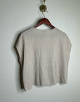 Eileen Fisher Organic Linen Cotton Textured Knit Neutral Sleeveless Boxy Top