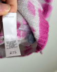 Unsubscribed 100% Cashmere Pink Tie Dye Button Down Boyfriend Cardigan