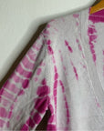Unsubscribed 100% Cashmere Pink Tie Dye Button Down Boyfriend Cardigan