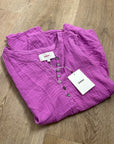 Xirena 100% Cotton Tish Button Down Tank Top in Purple Orchid