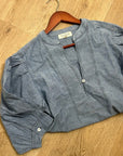 Nation LA 100% Organic Cotton Denim Chambray Emmett Top 3/4 Sleeve