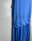 Nation LA 100% Pima Cotton Cleo Drop Waist Midi Tank Dress in Blue