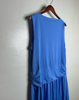 Nation LA 100% Pima Cotton Cleo Drop Waist Midi Tank Dress in Blue