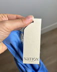 Nation LA 100% Pima Cotton Cleo Drop Waist Midi Tank Dress in Blue
