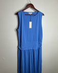 Nation LA 100% Pima Cotton Cleo Drop Waist Midi Tank Dress in Blue
