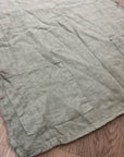 Francesca Bettini 100% Linen Sage Green Short Sleeve Slouchy Fit Top