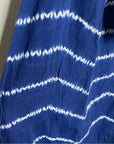 Ex - Voto 100% Cotton Iris Loose Fit Tie Strap Sundress in Blue Tie Dye M/L