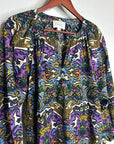 Cleobella 100% Organic Cotton Multicolor Puff Sleeve Poplin Blouse