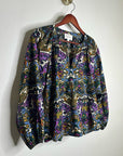 Cleobella 100% Organic Cotton Multicolor Puff Sleeve Poplin Blouse
