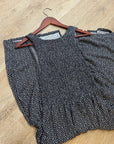 Nation LA 100% Pima Cotton Clementine Smocked Midi Dress Navy