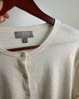 J. Crew 100% Cashmere Cream Lightweight Button Down Cardigan Sweater