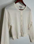 J. Crew 100% Cashmere Cream Lightweight Button Down Cardigan Sweater