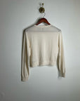 J. Crew 100% Cashmere Cream Lightweight Button Down Cardigan Sweater