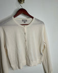 J. Crew 100% Cashmere Cream Lightweight Button Down Cardigan Sweater