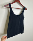 MATE The Label 100% Organic Cotton Black Lightweight Tank Top