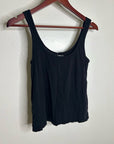 MATE The Label 100% Organic Cotton Black Lightweight Tank Top