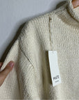 MATE The Label 100% Organic Cotton Knit Frise Neck Pullover Sweater