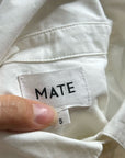 MATE The Label 100% Cotton Poplin White Button Down Shirt