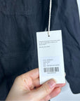 Mate The Label 100% Linen Black Utility Style Long Sleeve Jumpsuit