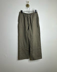 Kathy Ireland Cotton Ramie Army Green Pull on Straight Leg Drawstring Pant