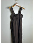 MATE the Label 100% Organic Cotton Poplin Pocket Tie Midi Dress in Java Brown