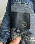 AG Denim 100% Cotton Jean Jacket Black Buttons Oversized