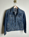 AG Denim 100% Cotton Jean Jacket Black Buttons Oversized
