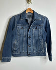 AG Denim 100% Cotton Jean Jacket Black Buttons Oversized