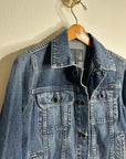 AG Denim 100% Cotton Jean Jacket Black Buttons Oversized