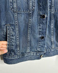 AG Denim 100% Cotton Jean Jacket Black Buttons Oversized