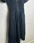 J. Crew 100% Regenerative Cotton Elsie Button Down Midi Shirt Dress in Black