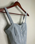 Levi's 100% Cotton Striped Button Down Corset Style Tank Top