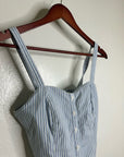 Levi's 100% Cotton Striped Button Down Corset Style Tank Top