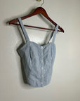 Levi's 100% Cotton Striped Button Down Corset Style Tank Top