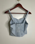 Levi's 100% Cotton Striped Button Down Corset Style Tank Top
