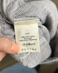 POETRY 100% Linen Neutral Textured Barrel Leg Pull On Drawstring Pant