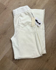 Nation LA 100% Cotton Abigail Split Hem Pull on Sweatpants in Porcelain