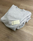 MATE The Label 100% Organic Cotton Fleece Oversized Sweatshirt Heather Gray