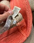 L.L. Bean 100% Cotton Thick Knit Textured Stripe Button Down Cardigan Sweater